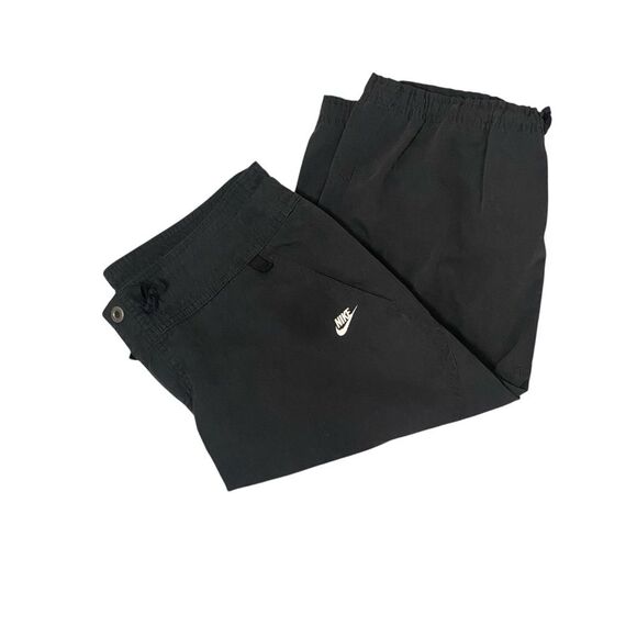 Nike Black Activewear Capri Drawstring Cuffed Cargo Pants Women's Size Medium - Picture 1 of 16
